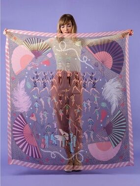 Karen Mabon Silk Georgette ‘Gatsby’ Scarf